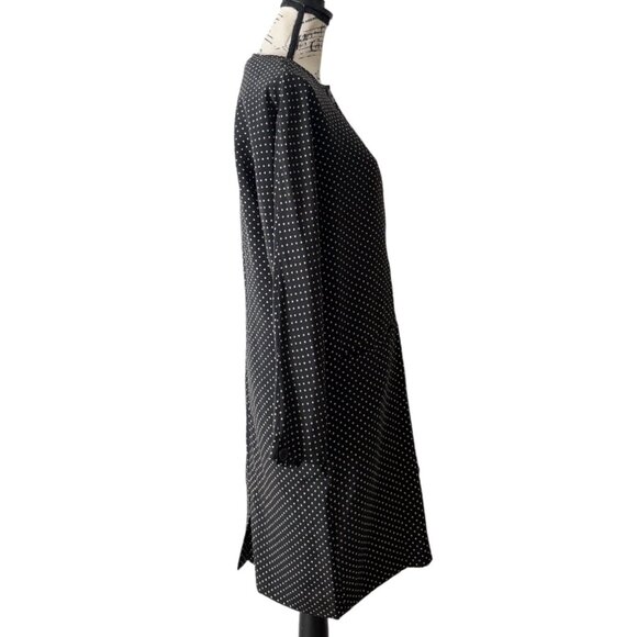 Vintage St. Gillian by Kay Unger Silk Shift Dress Black White Polka Dot Size 6 - Picture 2 of 7